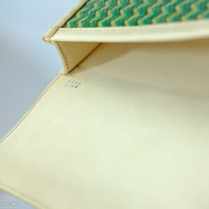 エレインー竹と革のクラッチバッグー