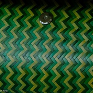 エレインー竹と革のクラッチバッグー