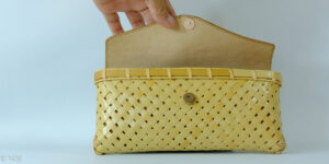 ティズ−竹と革のクラッチバッグー